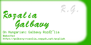 rozalia galbavy business card